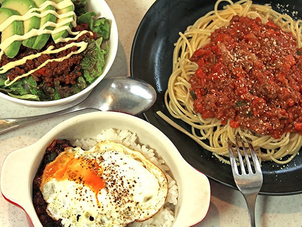 基本の具は一緒!味付けを変えるだけ牛ミンチで簡単にできるレシピ三選