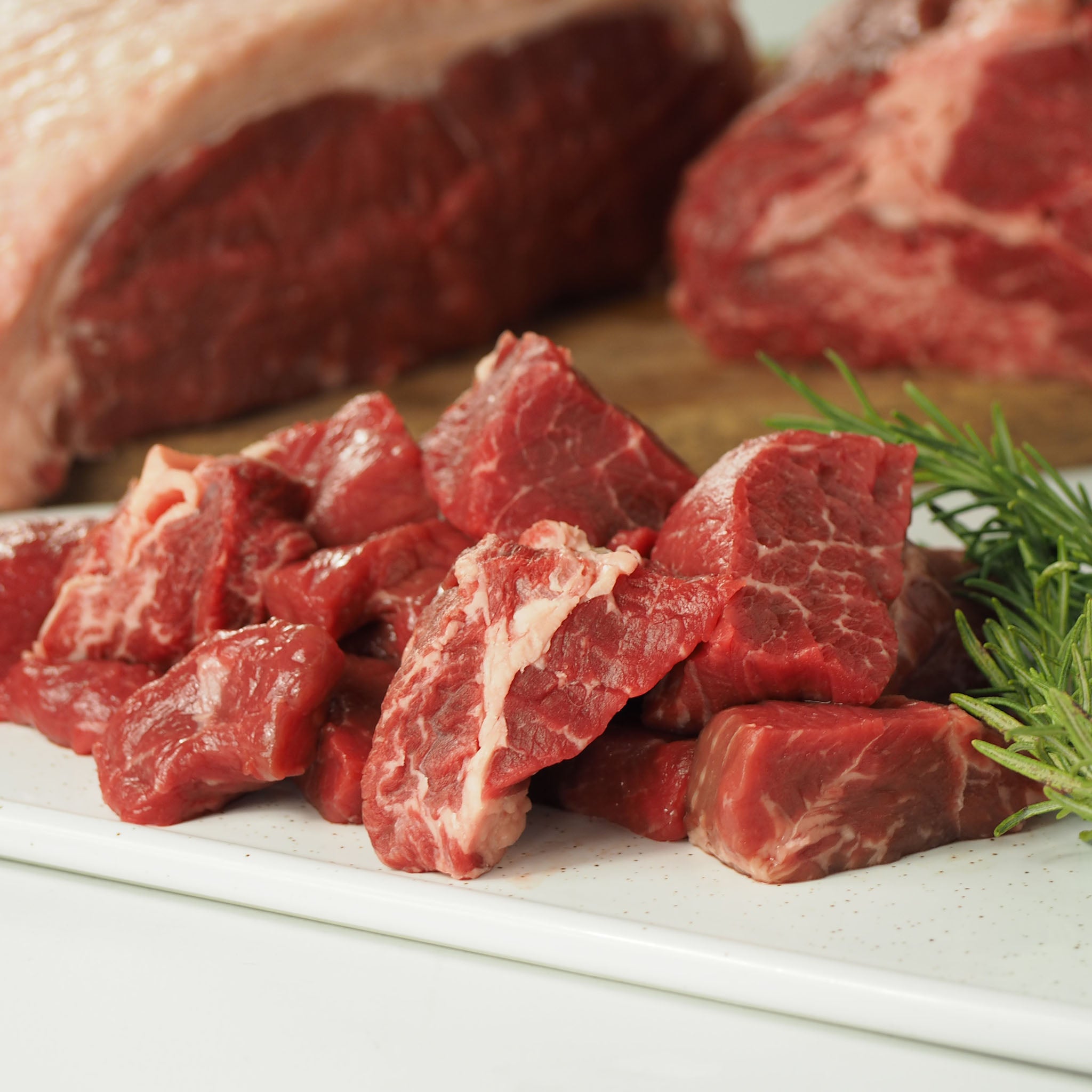 グラスフェッドビーフ 牛肉切り落とし サーロイン・キューブロール・ランプ 500g