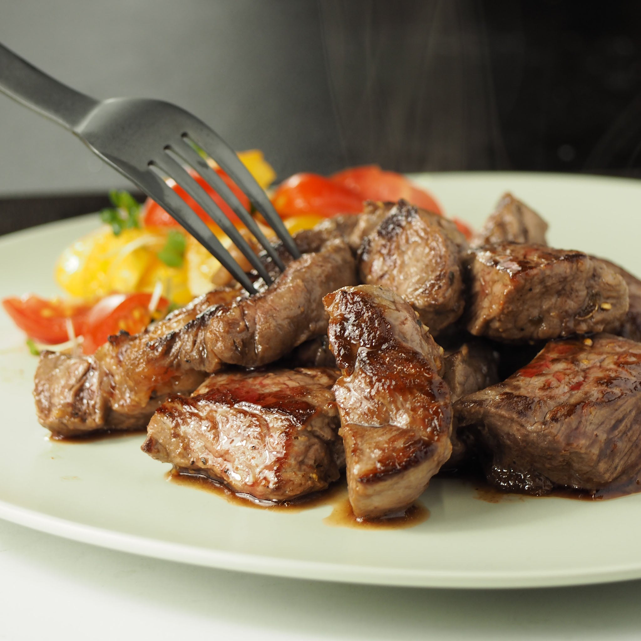 グラスフェッドビーフ 牛肉切り落とし サーロイン・キューブロール・ランプ 500g