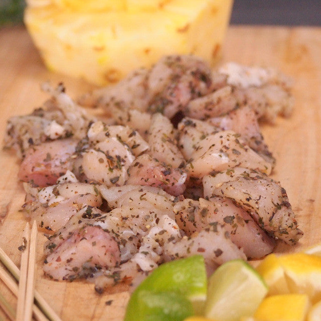 竹串付き味付けワニ キューブ 150g