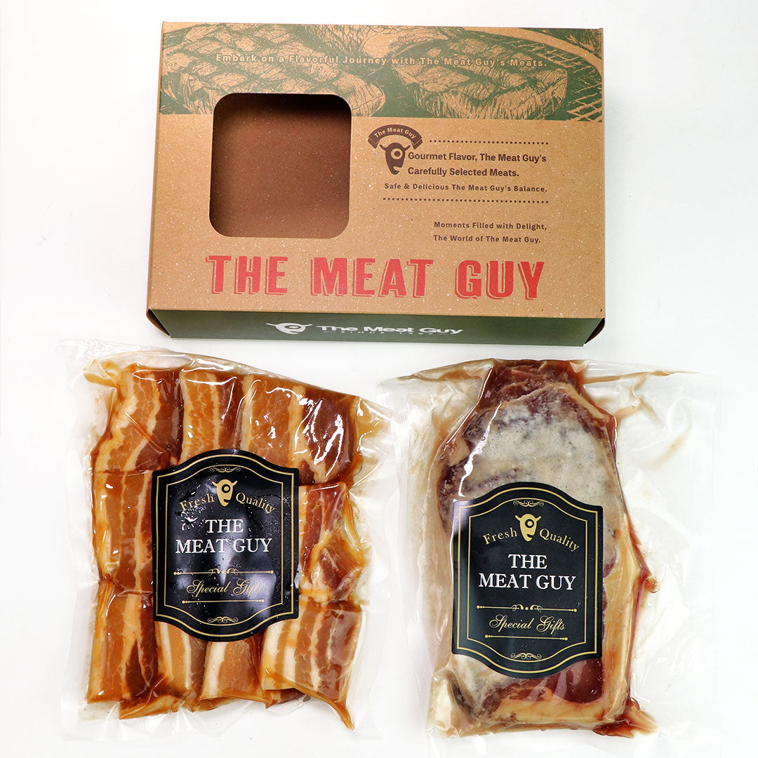 【Free Shipping】CASUAL GIFT -【Salt Kouji】Grass-Fed Beef Striploin + One Item(You can choose)! SET