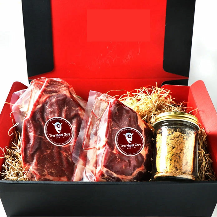 (Free Shipping) GIFT BOX Rib Roast and Sirloin Steak Sampler SET 1kg with Spice
