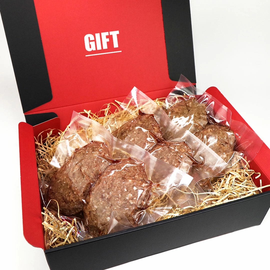 GIFT BOX 2 Types Hamburger SET (Plain & Cheese) 6 pcs. Total