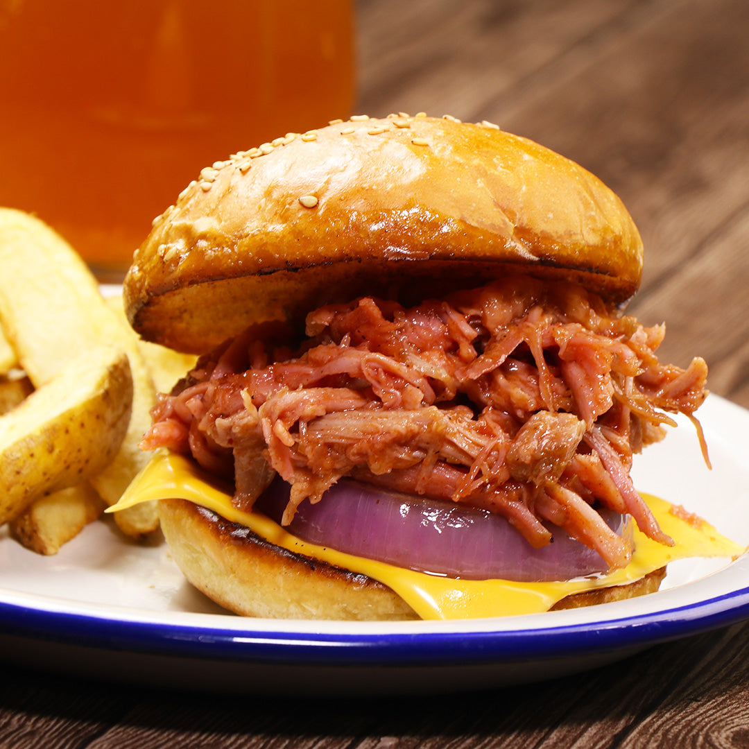 BBQプルドポーク 500g オリジナルスパイス味付け済 BBQソース付き 加熱調理済