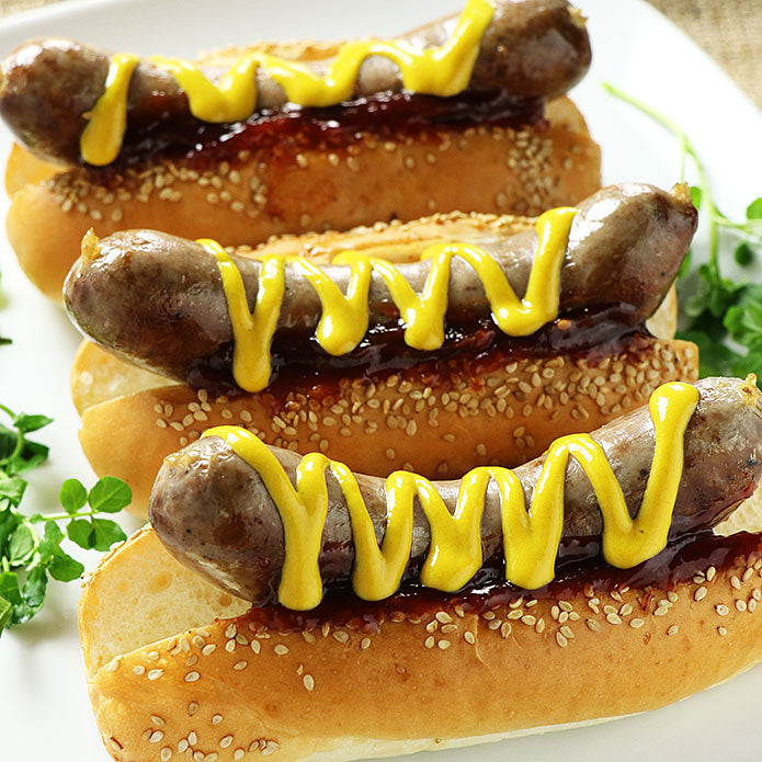 【送料無料】ホットドッグ お試しセット (オリジナルソーセージ+バンズ+BBQソース) 5人前