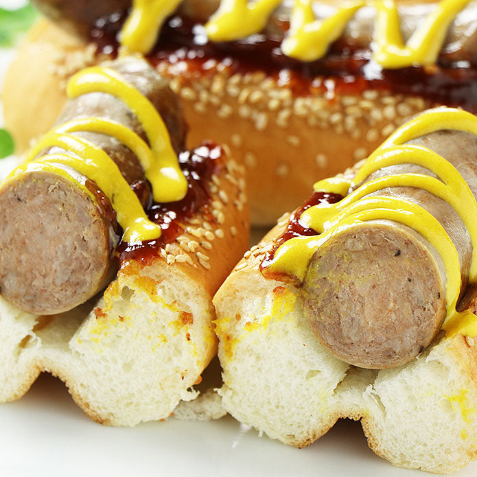 【送料無料】ホットドッグ お試しセット (オリジナルソーセージ+バンズ+BBQソース) 5人前