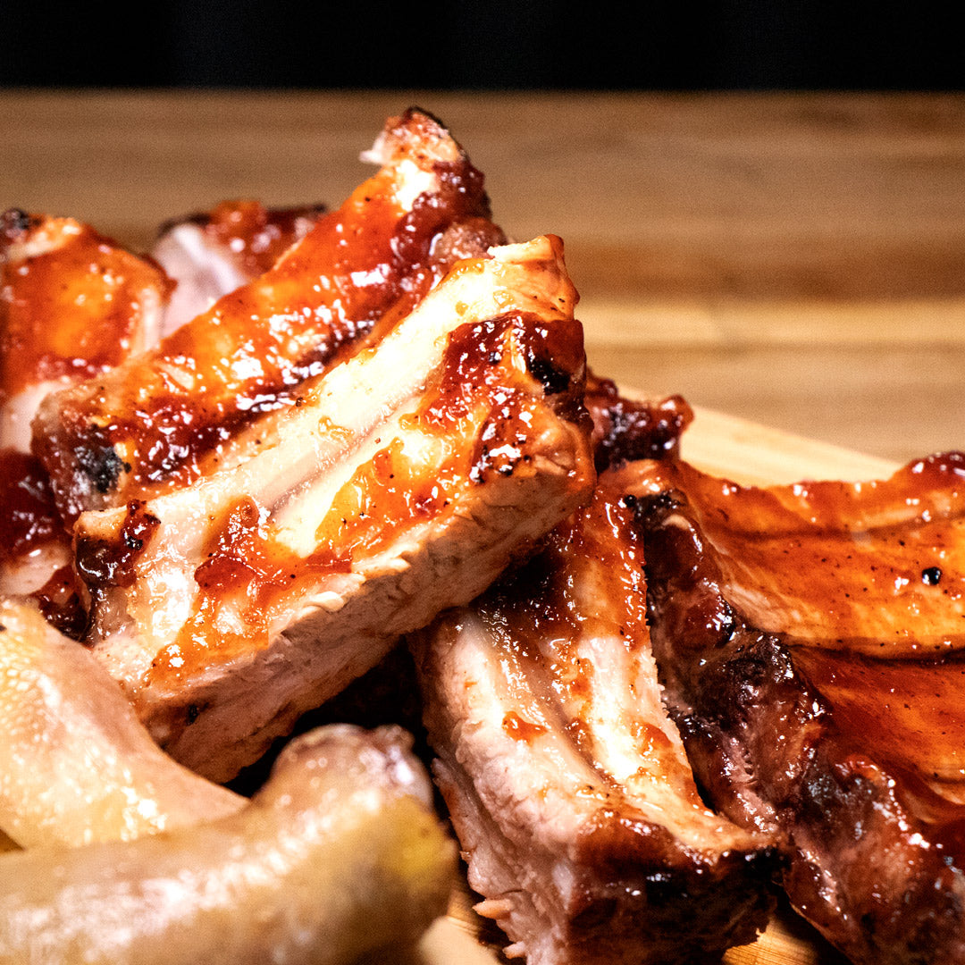 Authentic Texas-Style BBQ SET (Brisket, Back Ribs, Chicken Leg) 2.4kg, 6-8 Servings
