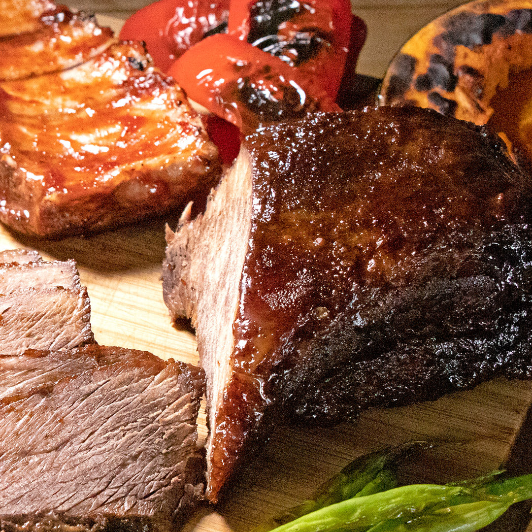 Authentic Texas-Style BBQ SET (Brisket, Back Ribs, Chicken Leg) 2.4kg, 6-8 Servings