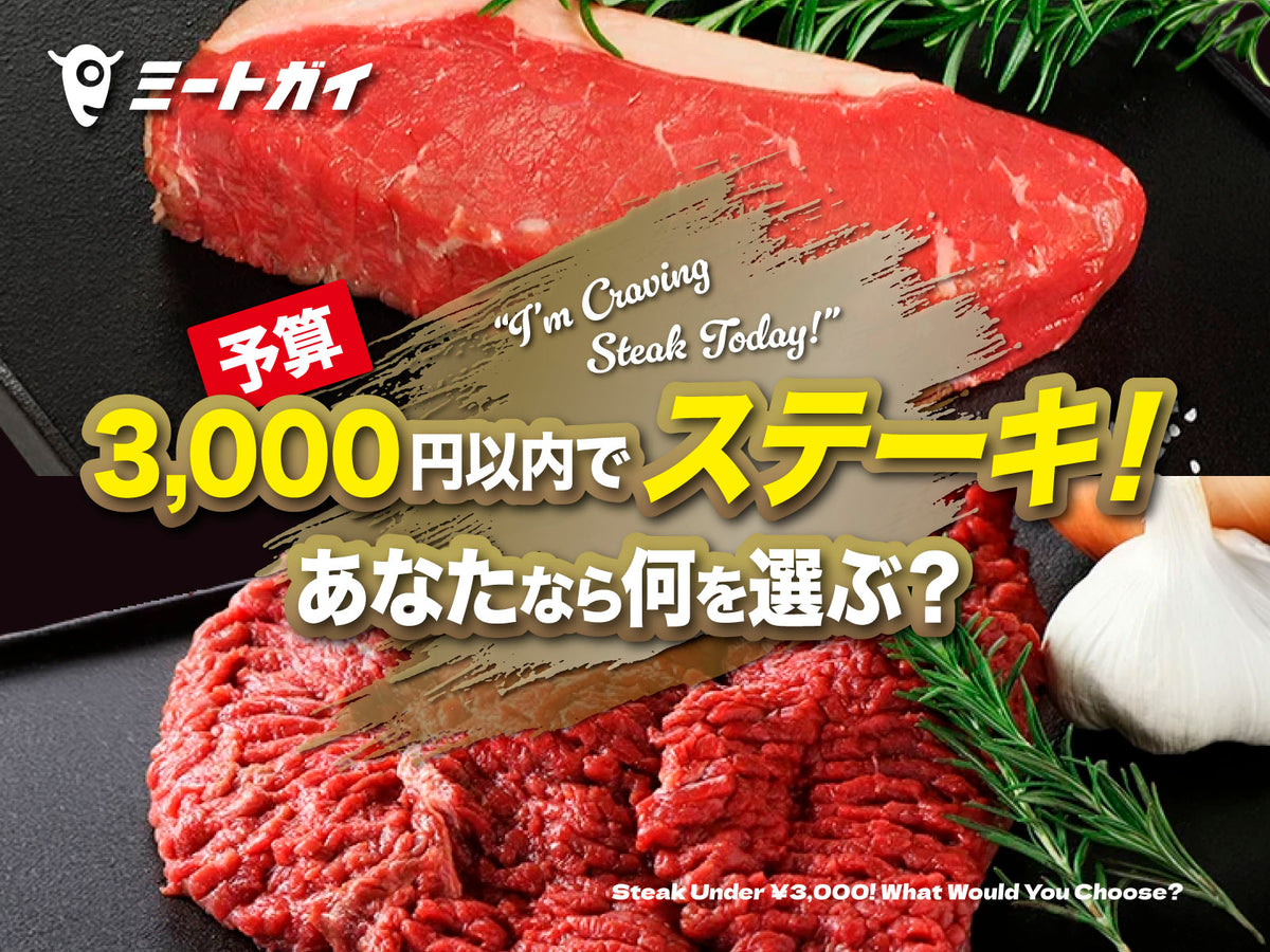 予算3,000円以内でステーキ！あなたなら何を選ぶ？