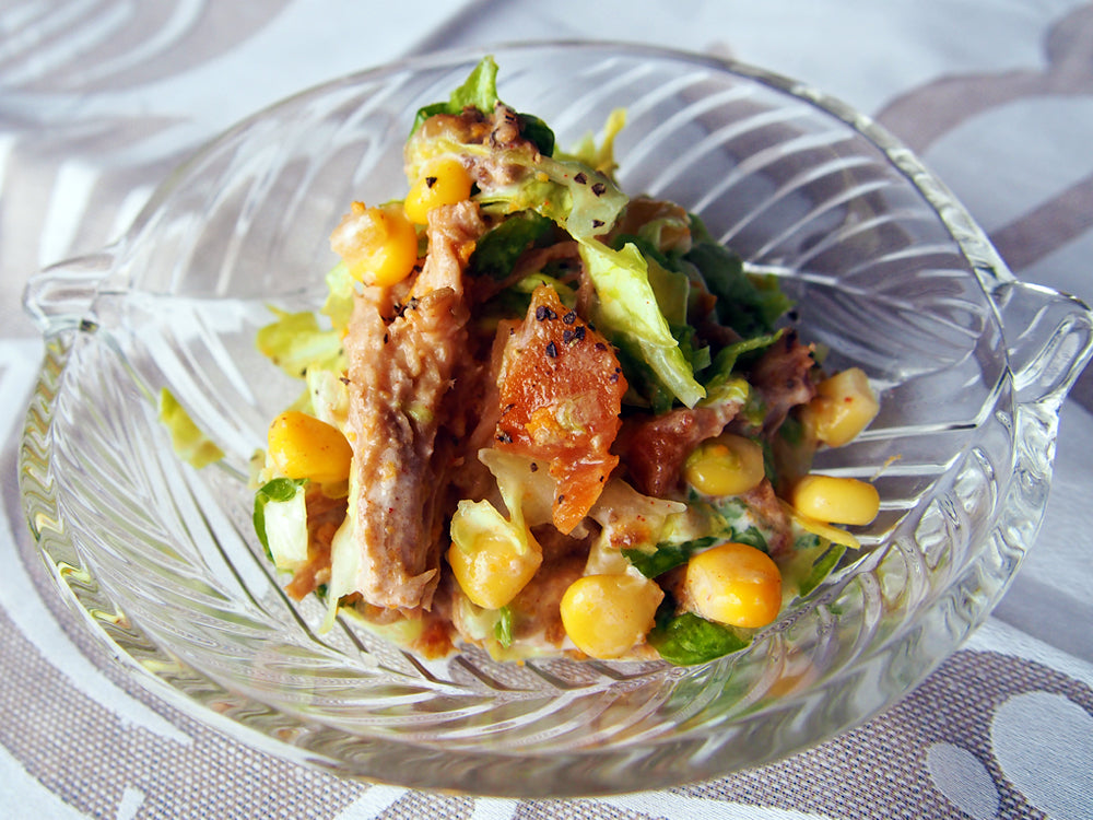 Pulled pork coleslaw salad