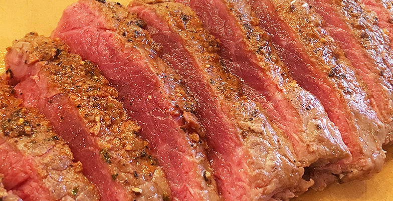 Steak made with frying pan