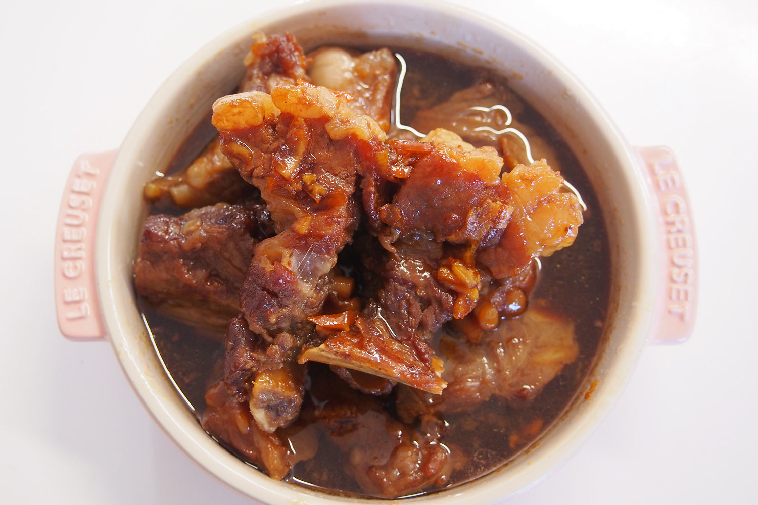 Braised spare ribs with marmalade