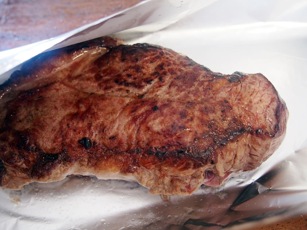 ミディアムの厚切りステーキの焼き方_2