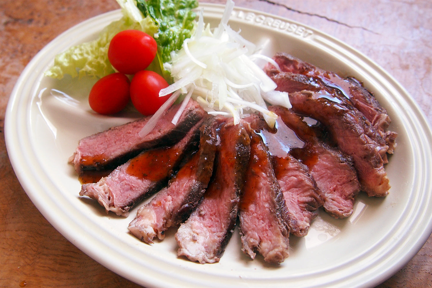 牛リブロース肉のタリアータ