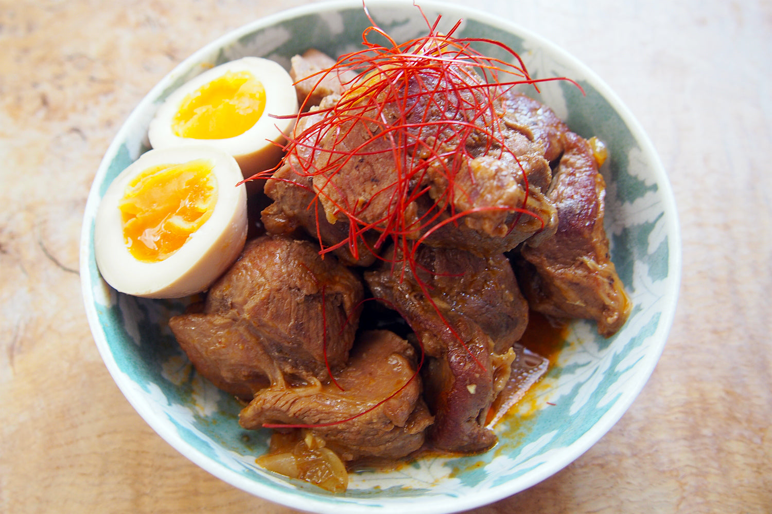 ラムのピリ辛味噌角煮～ラム肉で角煮を作る