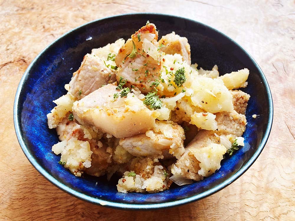Chunky bacon smoked potato salad
