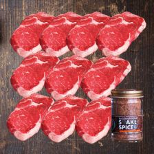 (Free Shipping) Ribeye Beef Steaks (10x270g) + Steak Spice Jar! 