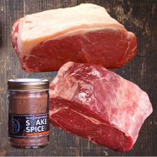 (Free Shipping) Striploin (1kg) and Rib Roast Block (800g) + Steak Spice Jar  Set