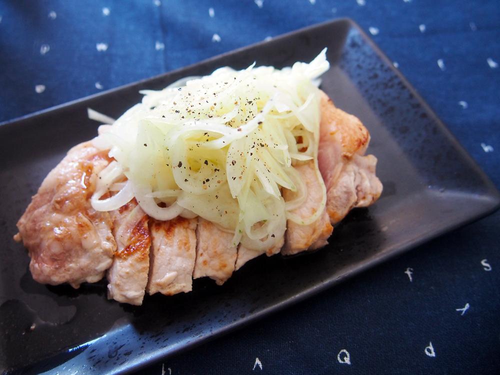 豚ロースステーキのオニオンマリネソース(2人分)