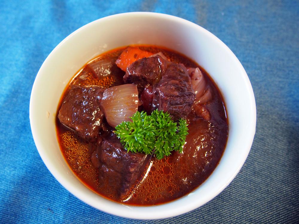 STEWED BEEF IN RED WINE