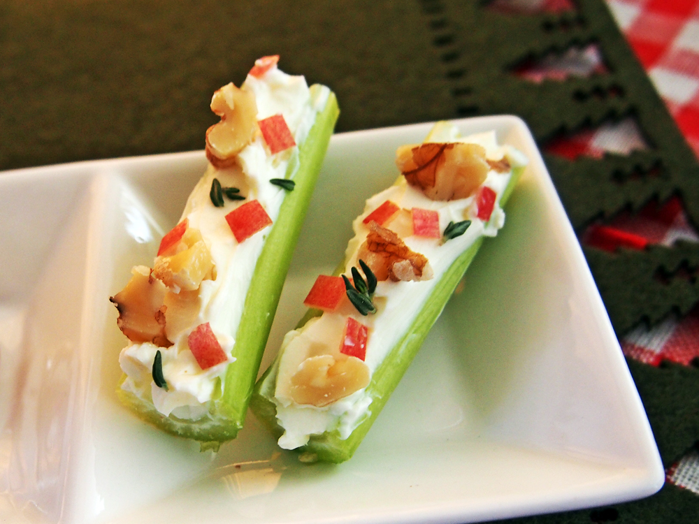 Celery and Cream Cheese Boat